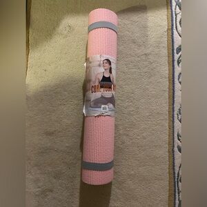 Zobha Slip Resistant Cushioned Support Pink Yoga Mat W/ Carrying Strap - NWT